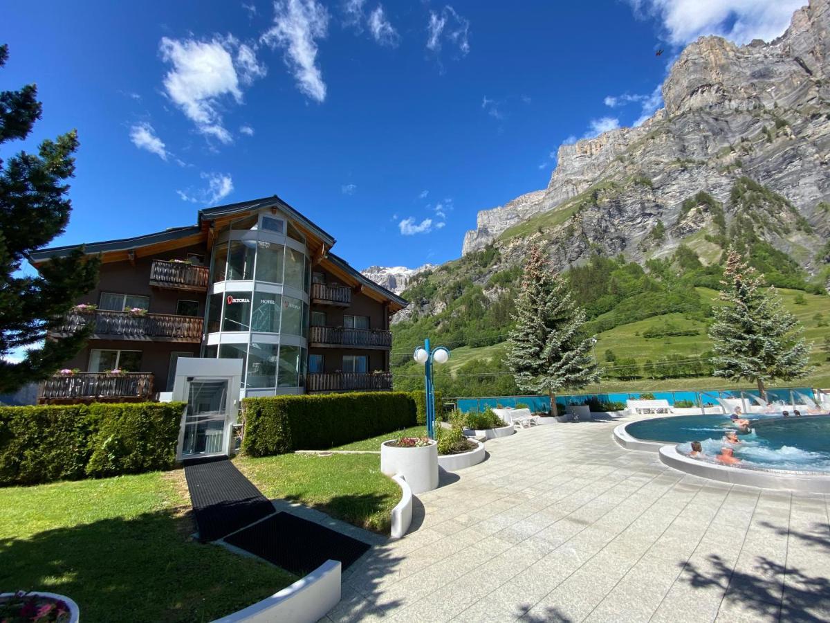 Hotel Viktoria-Leukerbad-Therme Bagian luar foto
