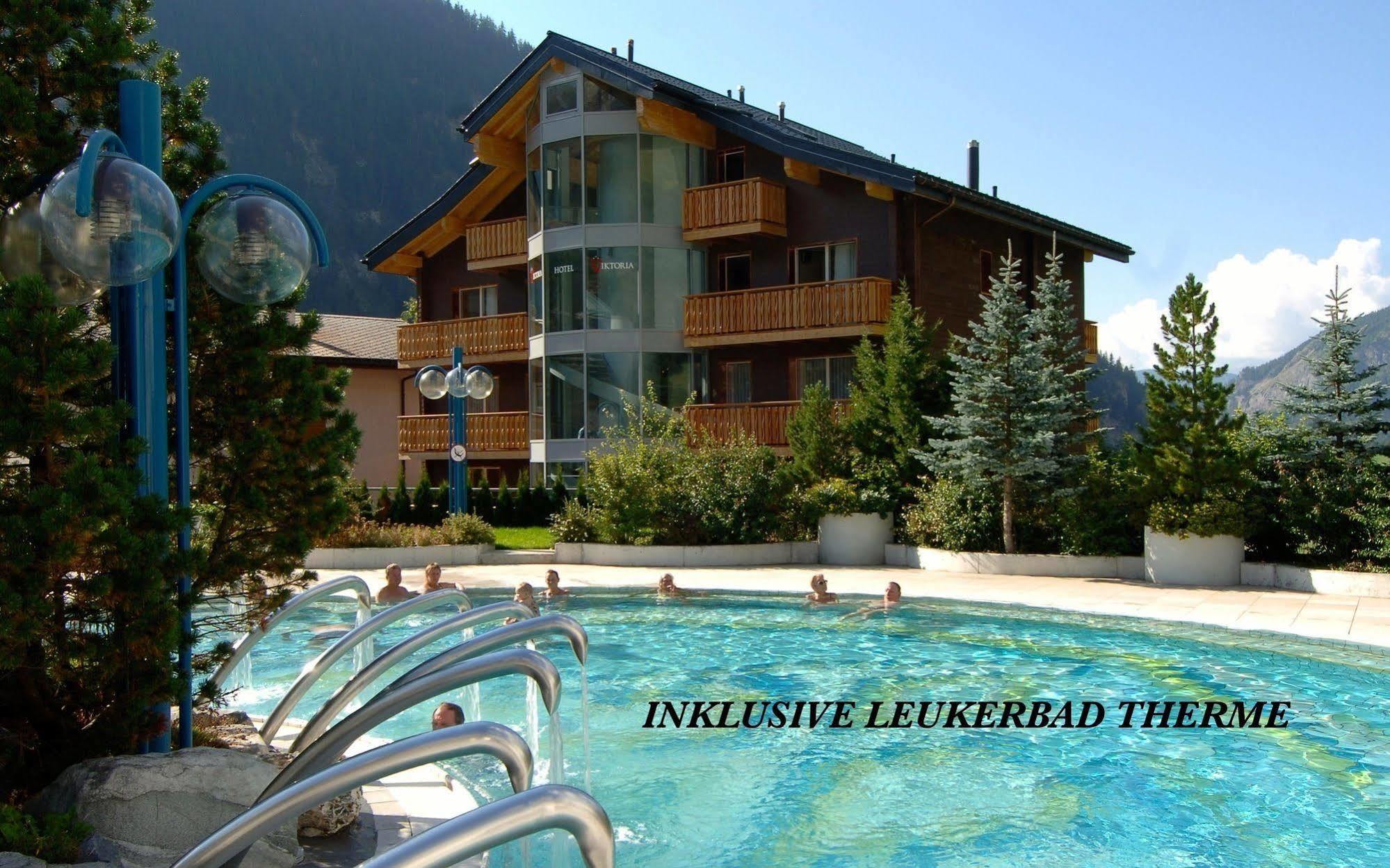 Hotel Viktoria-Leukerbad-Therme Bagian luar foto