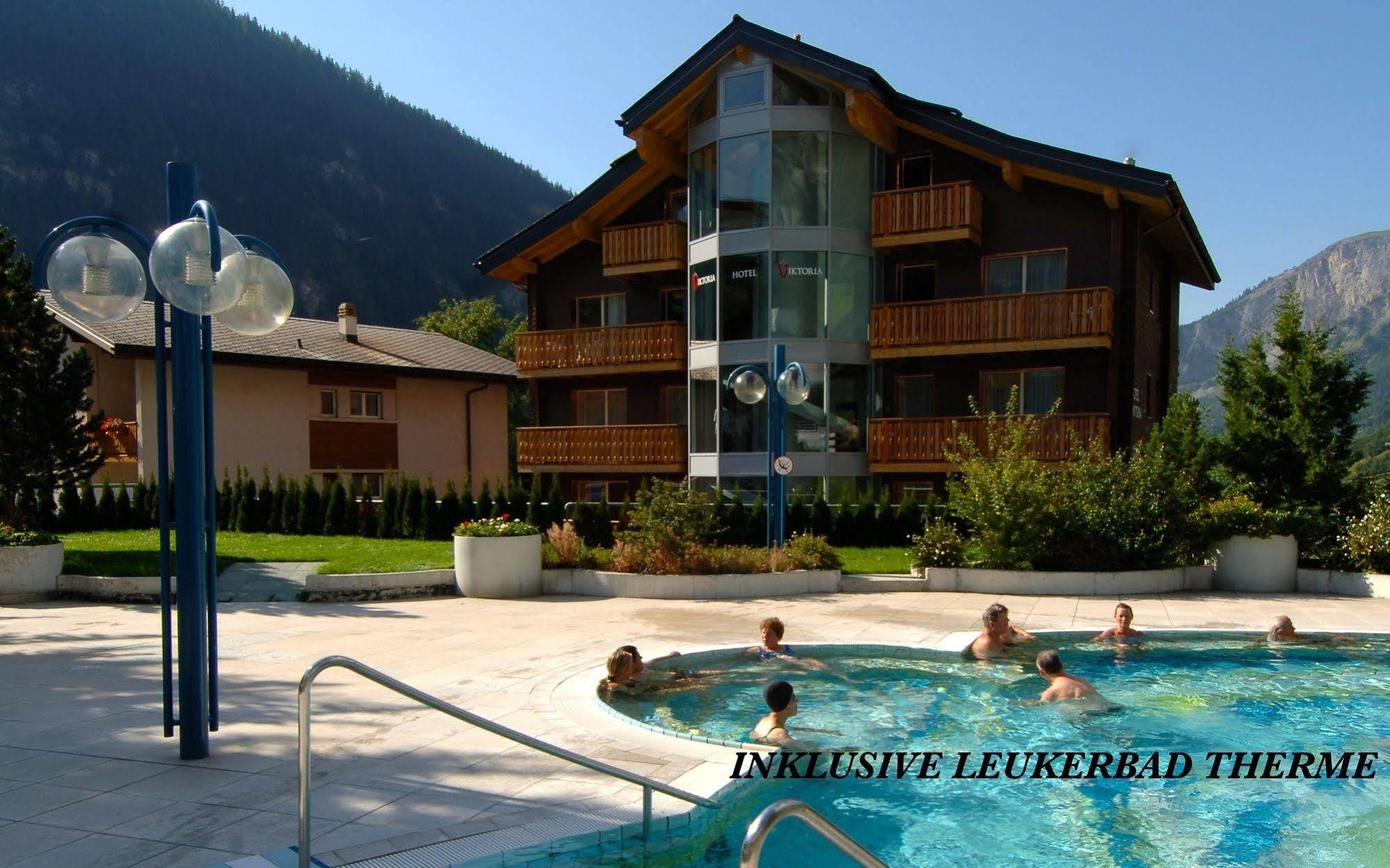 Hotel Viktoria-Leukerbad-Therme Bagian luar foto