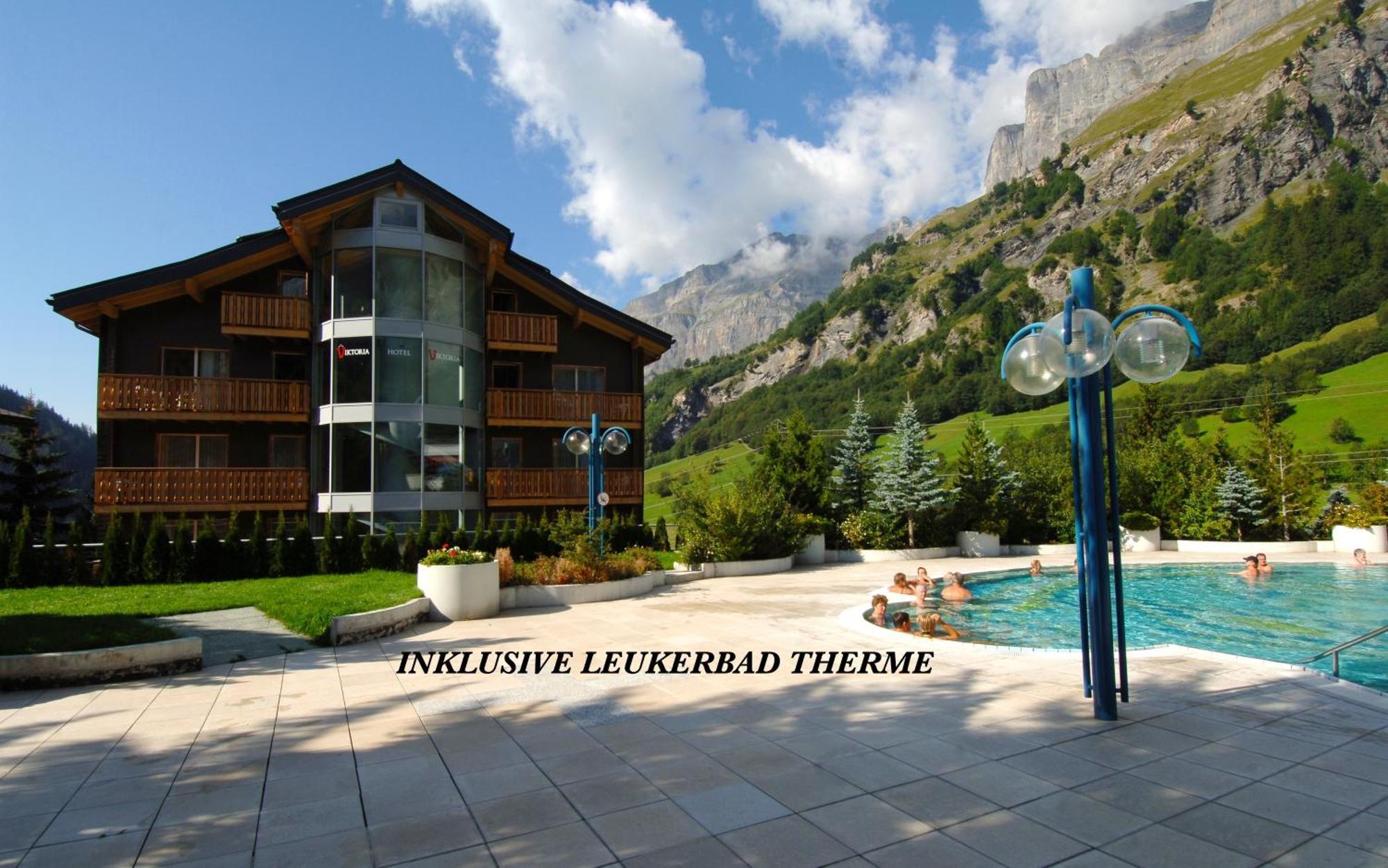 Hotel Viktoria-Leukerbad-Therme Bagian luar foto